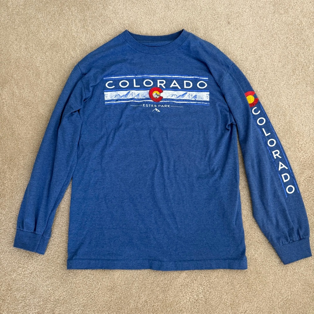 Blue Colorado Estes Park Long Sleeve T-Shirt